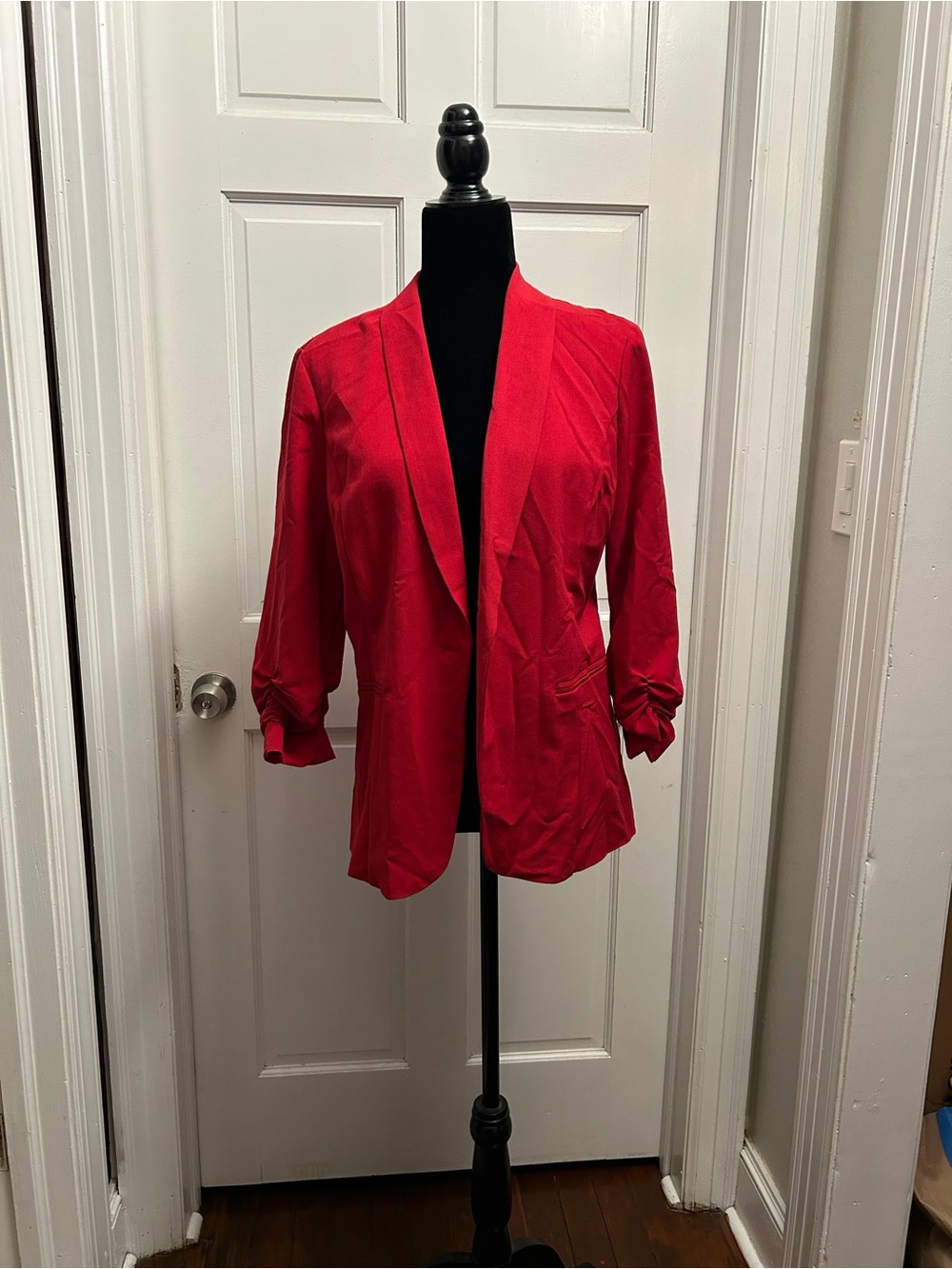 Red blazer stoosh medium m business casual jacket lace going out fun sexy